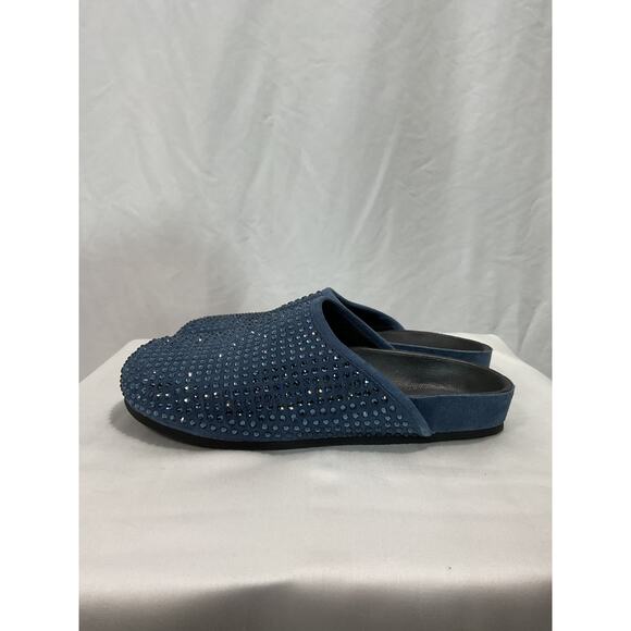 Sandro 'Rhinestone' Blue Mules Size 8 - Picture 3 of 5